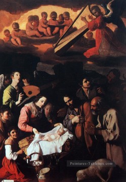 baroque Tableau Peinture - L’adoration des bergers Baroque Francisco Zurbaron